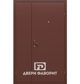 двустворчатая недорогая дверь с двух сторон окрашена цинкогрунтом