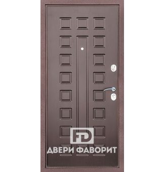 Офисная дверь с двухсторонней отделкой темным МДФ