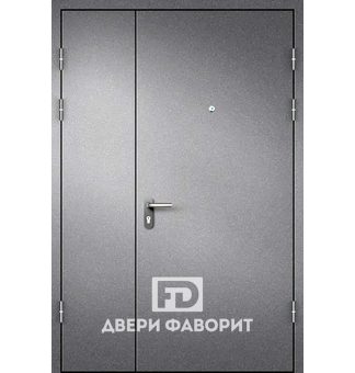 недорогая антивандальная двустворчатая дверь с одним замком