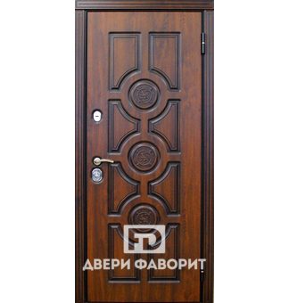 Дверь из железа с отделкой винорит