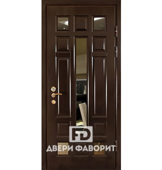 металлическая дверь со стеклянными вставками