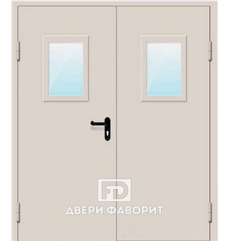 металлическая двустворчатая тамбурная дверь с замком Мосрентген
