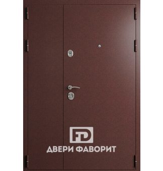 дверь уличная двустворчатая с цинкогрунтом